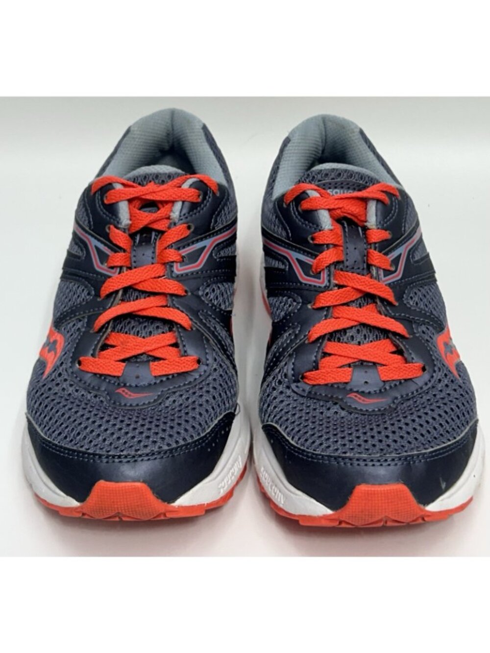 Saucony Cohesion 11 Running Shoe’s Women’s Size 8W Wide Width Grey Orange - Picture 3 of 10